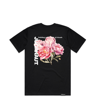 Jugrnaut Jugrnaut Pink Roses Tee Black