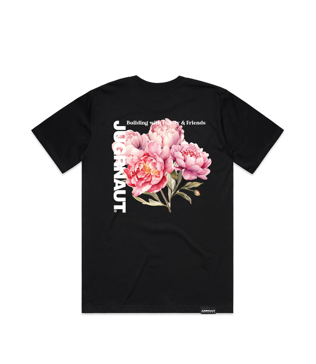Jugrnaut Jugrnaut Pink Roses Tee Black