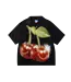 Market Market SMILEY CHERRIES SS BUTTON-UP Black