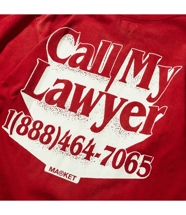 Market Market CALL MY LAWYER 3D T-SHIRT Candy Red