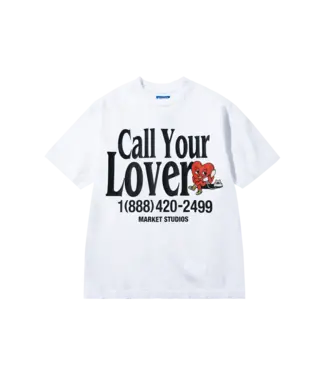 Market Market Call Your Lover Tee white