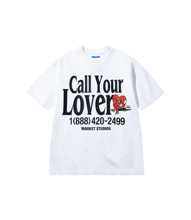 Market Market Call Your Lover Tee white