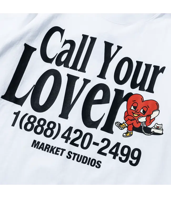 Market Market Call Your Lover Tee white
