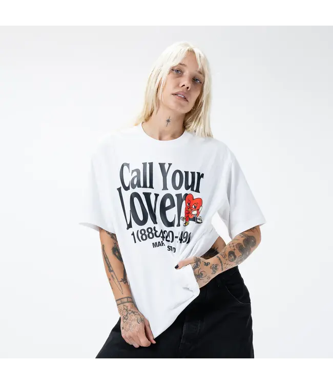 Market Market Call Your Lover Tee white