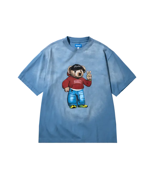Market Market FIT CHECK BEAR T-SHIRT Blue