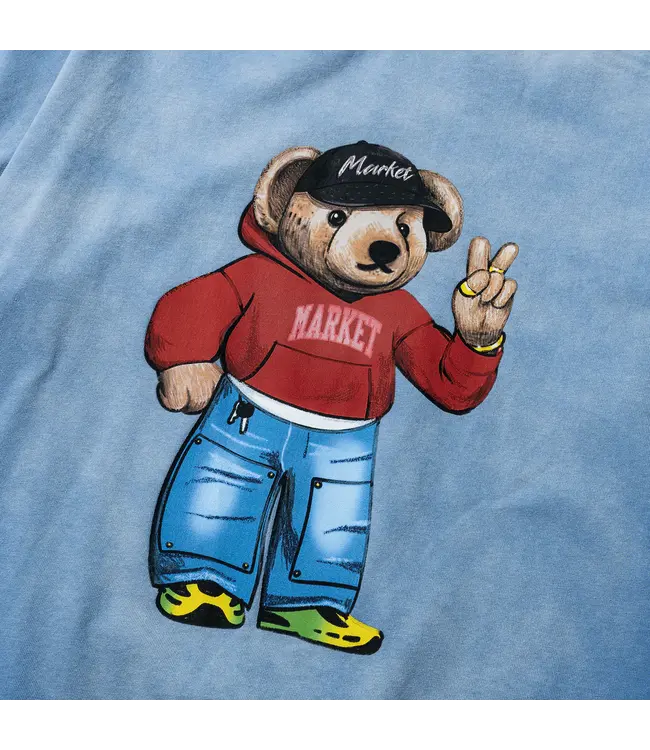 Market Market FIT CHECK BEAR T-SHIRT Blue