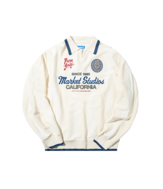 Market Market PURE GOLD COLLARED Sweatshirt Buttercream