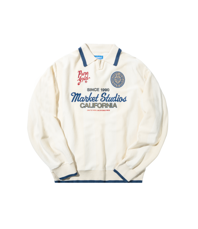 Market Market PURE GOLD COLLARED Sweatshirt Buttercream