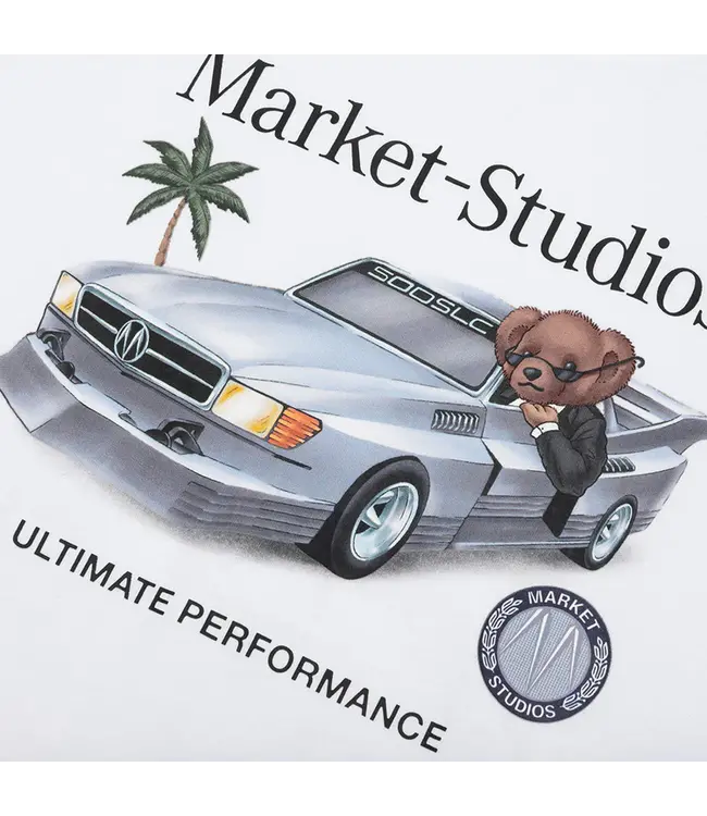 Market Market Des Bear Tee White
