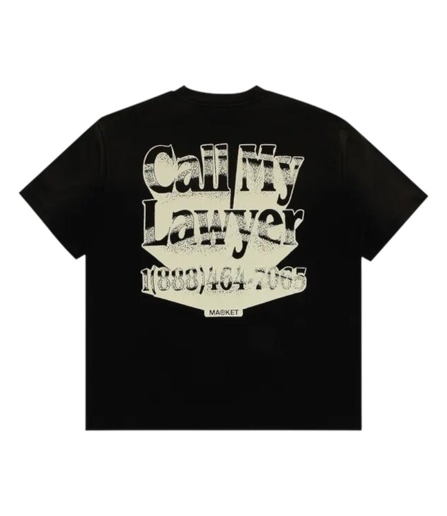 Market Market Call My Lawyer 3D Tee Pirate Black