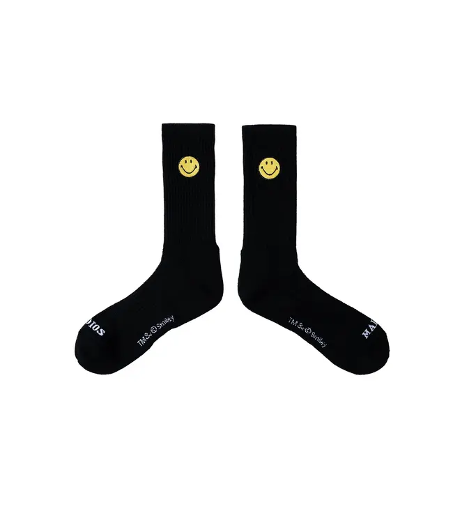 Market Market Smiley Badge Sock Black