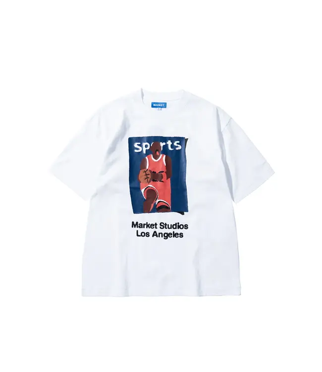 Market Market Illustrated Basketball Tee White