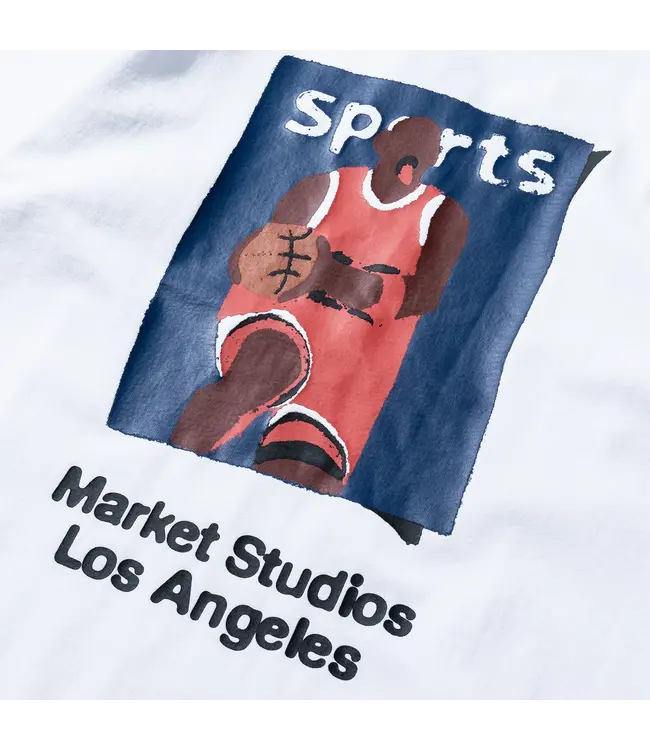 Market Market Illustrated Basketball Tee White
