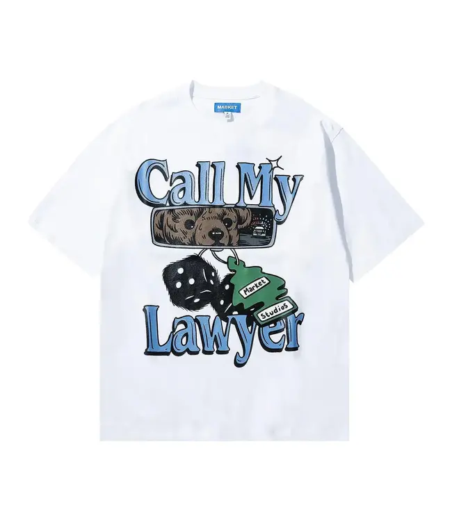 Market Market Call My Lawyer Chase Tee White