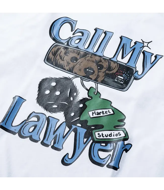 Market Market Call My Lawyer Chase Tee White