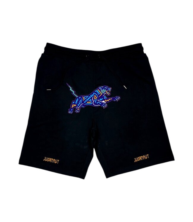 Jugrnaut Jugrnaut Tribal  Embroidered/ Applique Shorts Black