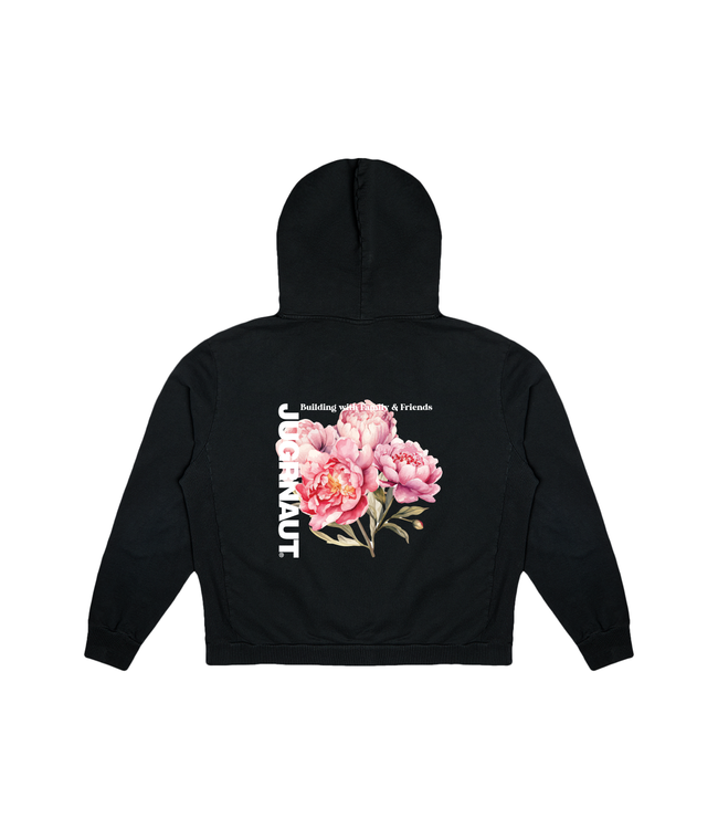 Jugrnaut Jugrnaut Pink Roses Hoody CNS Black
