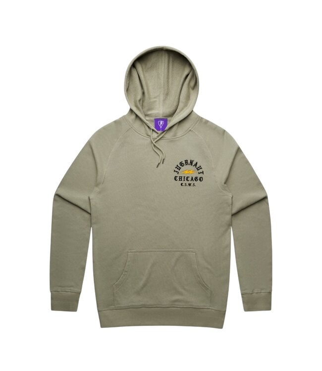 Jugrnaut Jugrnaut Panther Head Applique/Embroidery Hoody Light Olive