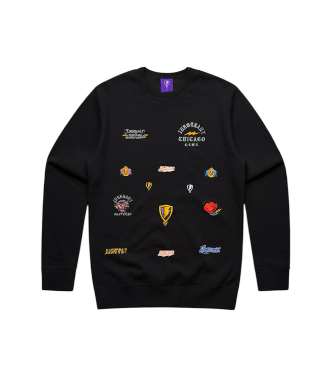 Jugrnaut Jugrnaut Chaos Crew  Applique/Embrry Black