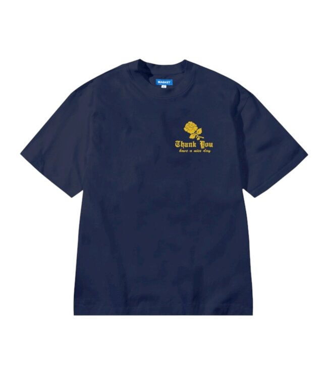 Market Market Thank You Needlepoint Tee Navy