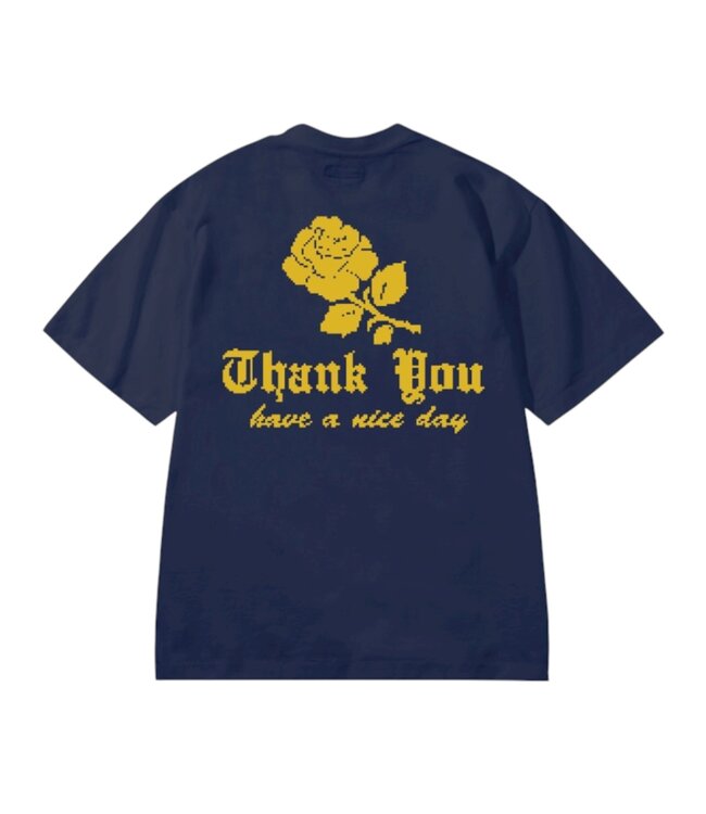 Market Market Thank You Needlepoint Tee Navy