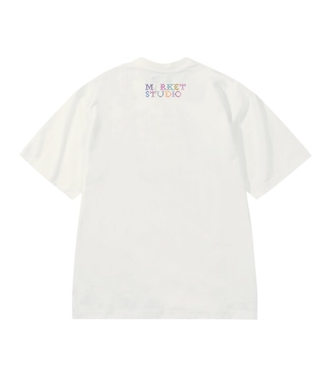 Market Market Folk Fitted Bear Tee White