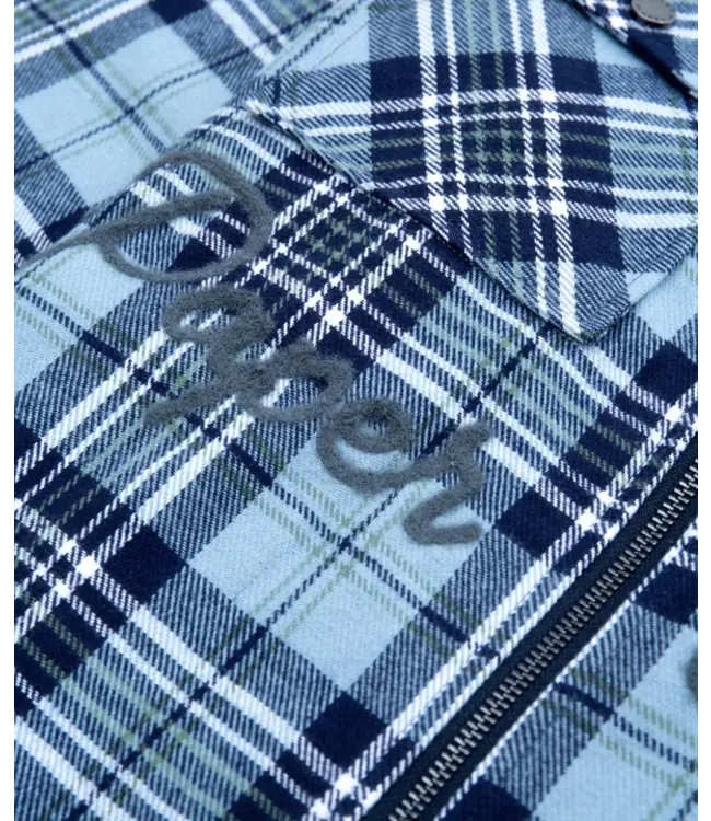 Paper Planes Paper Planes Continental Flannel Shirt Jacket Blue Plaid