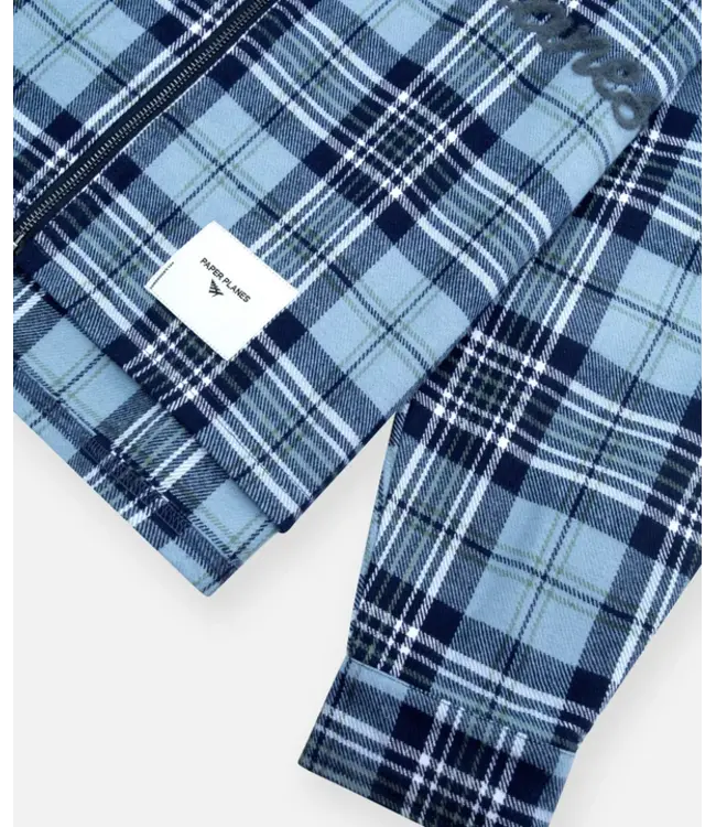 Paper Planes Paper Planes Continental Flannel Shirt Jacket Blue Plaid