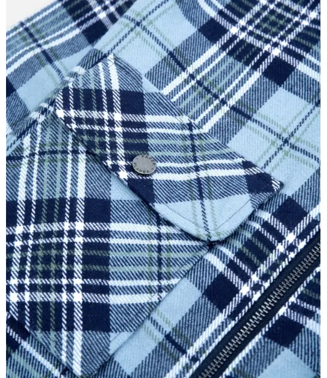 Paper Planes Paper Planes Continental Flannel Shirt Jacket Blue Plaid