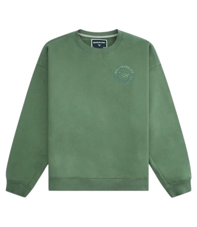 Paper Planes Paper Planes Relaxed FC Crewneck OD Green