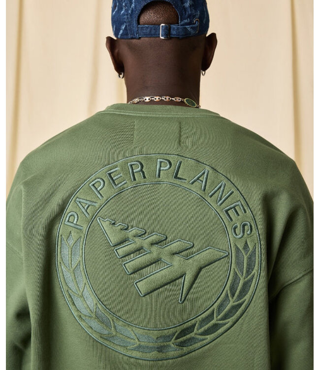 Paper Planes Paper Planes Relaxed FC Crewneck OD Green