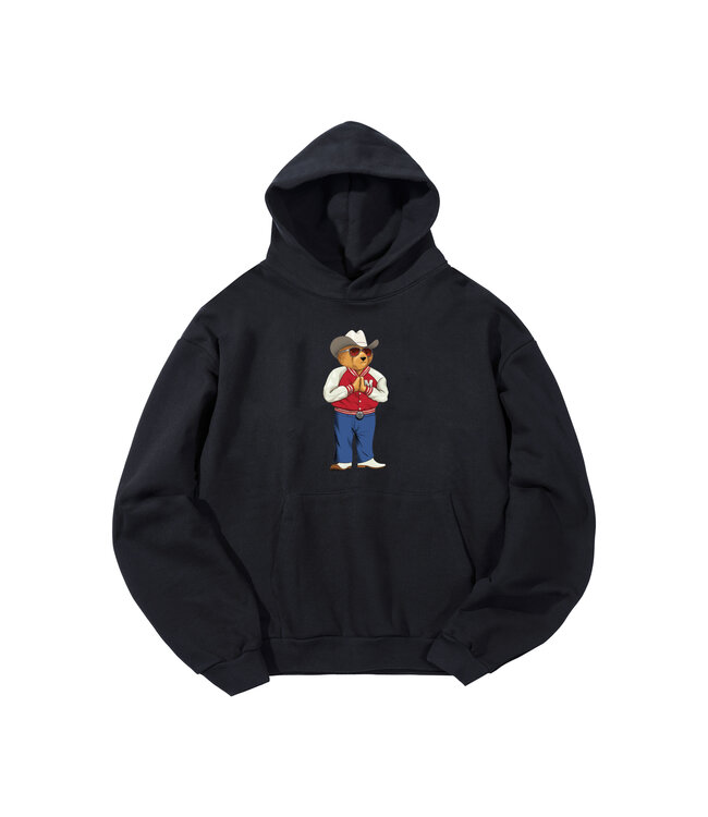 Market Market HEE-HAW BEAR HOODIE Black