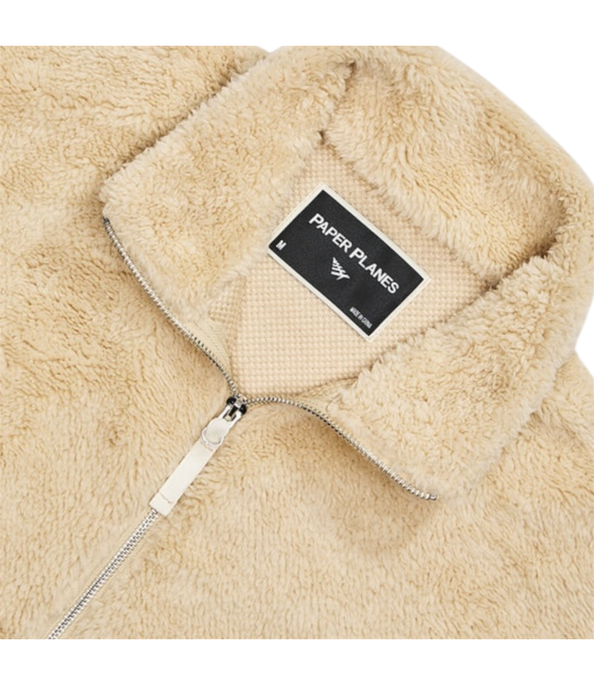 Paper Planes Paper Planes Sherpa Half Zip Ivory
