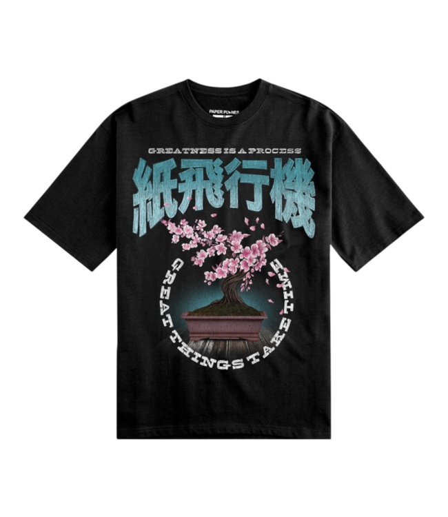 Jugrnaut Paper Planes Cherry Blossom Tee Black