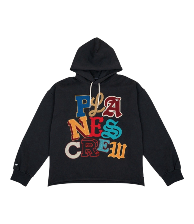 Paper Planes Paper Planes Letterman Heavyweight Hoodie Charcoal