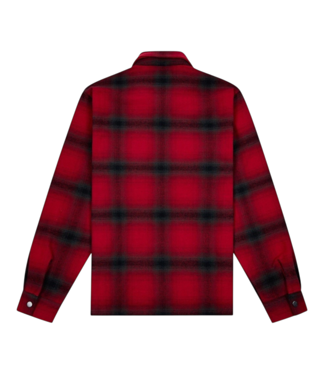 Paper Planes Paper Planes Shadow Plaid Zip Flannel Shirt Red