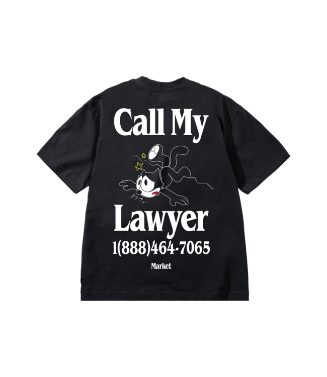 Market Market Felix the Cat Call My Lawyer Tee Washed Black