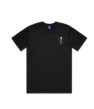 Jugrnaut Jugrnaut Mexican Flag Sheild Tee Black