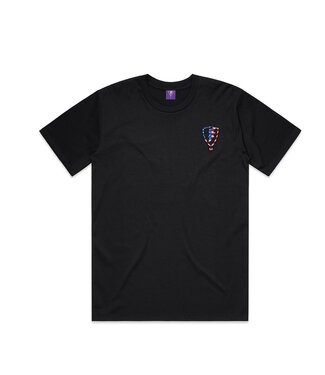 Jugrnaut Jugrnaut American Flag Sheild Tee Black