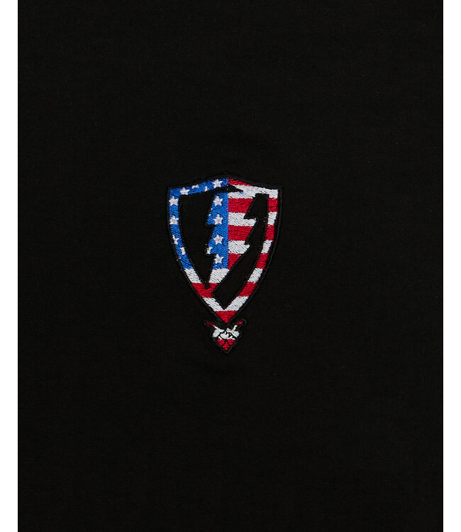 Jugrnaut Jugrnaut American Flag Sheild Tee Black