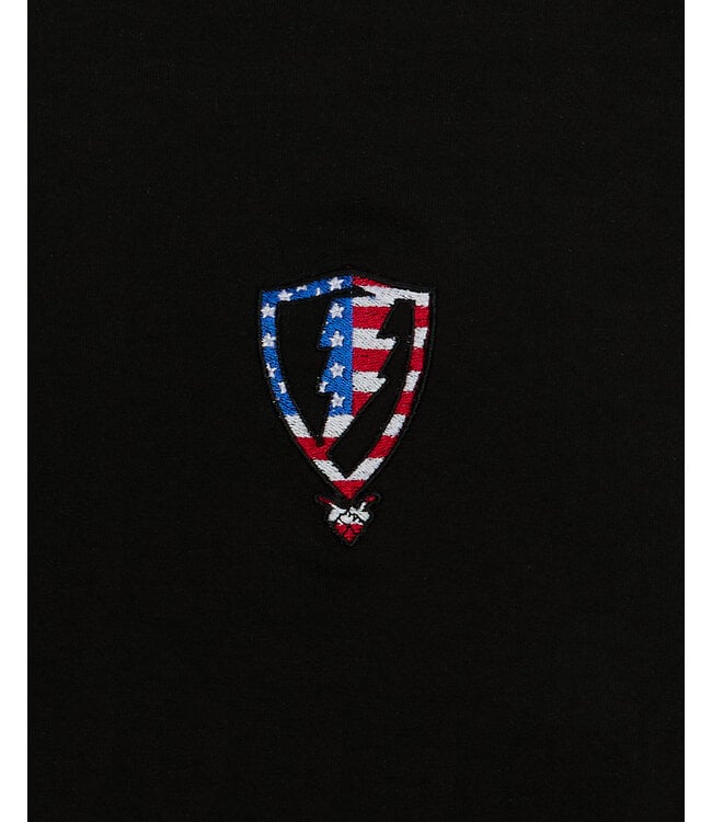 Jugrnaut Jugrnaut American Flag Sheild Long Sleeve Black