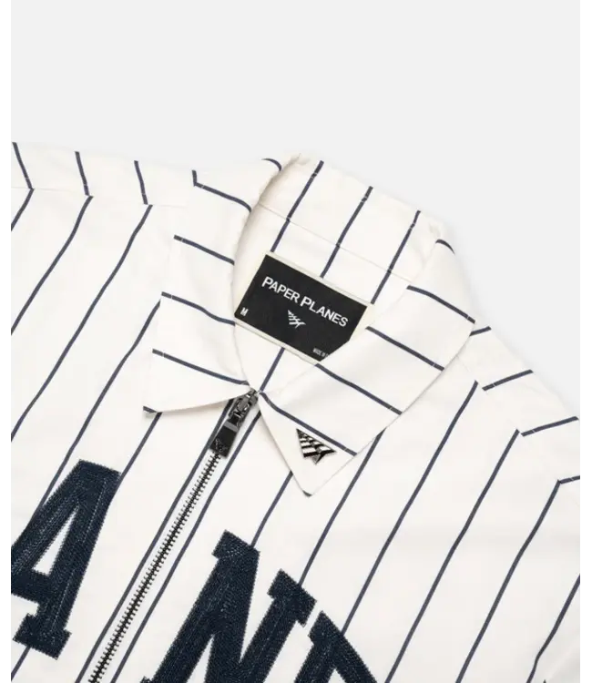 Paper Planes Paper Planes Pinstripe Work Shirt Cream Navy