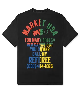 Market Market Smiley Foul Play Tee Washed Black