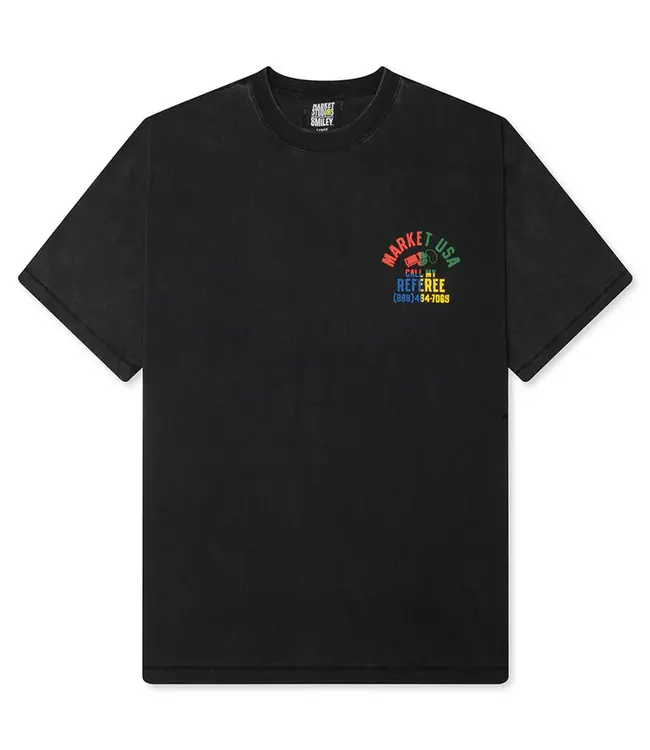 Market Market Smiley Foul Play Tee Washed Black