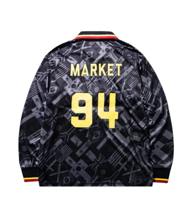 Market Market Smiley International Flags LS Soccer Jersey Black
