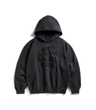 Anti Social Social Club ASSC Toned Down Applique Hoodie Faded Black