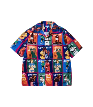 Market Market Illustrated SS Button Up Multi