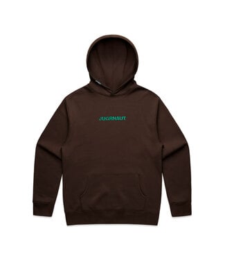 Jugrnaut Jugrnaut Embroidered Helvetica Hoody Brwn/Grn