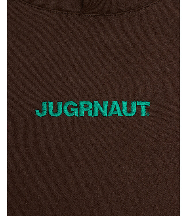 Jugrnaut Jugrnaut Embroidered Helvetica Hoody Brwn/Grn