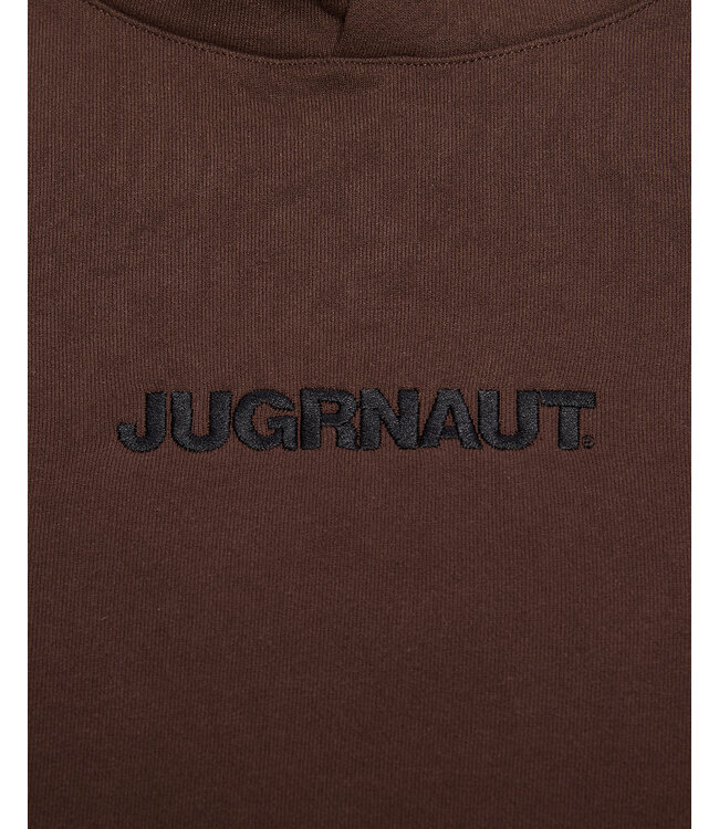 Jugrnaut Jugrnaut Embroidered Helvetica Hoody Brwn/Blk